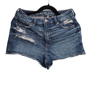 American Eagle Distressed Denim Shorts Size 6 Y2K Grunge Aesthetic Festival